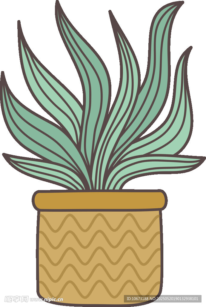 盆栽绿植插画