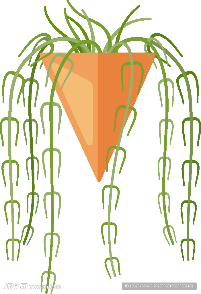 悬挂绿植胡萝卜造型盆栽