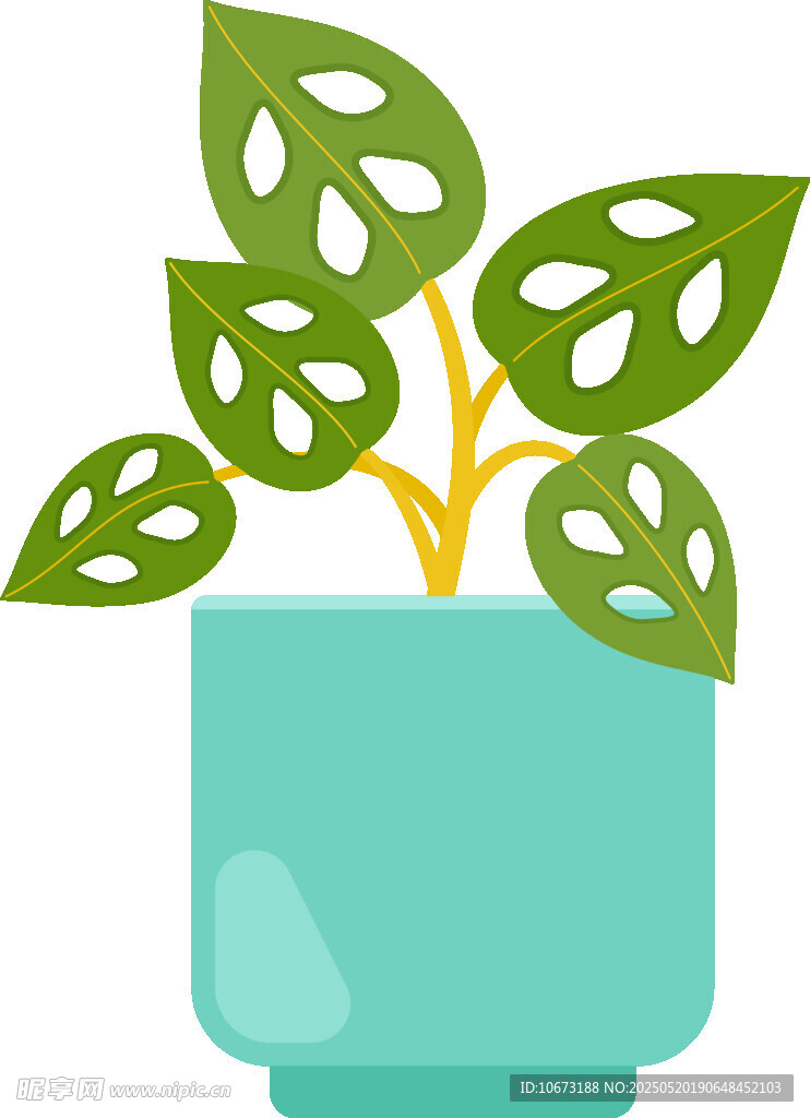 盆栽绿植插画