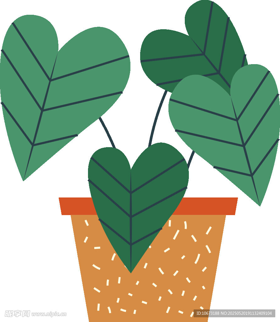 盆栽绿植插画