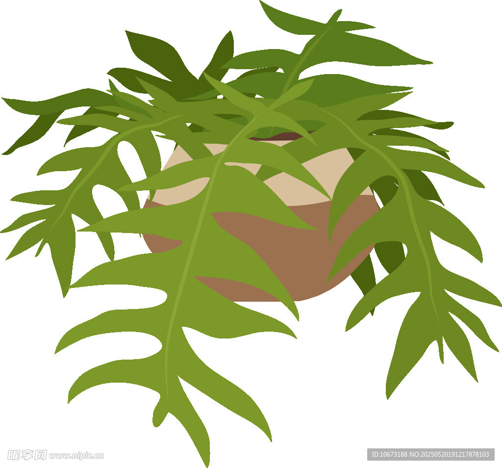 盆栽绿植插画