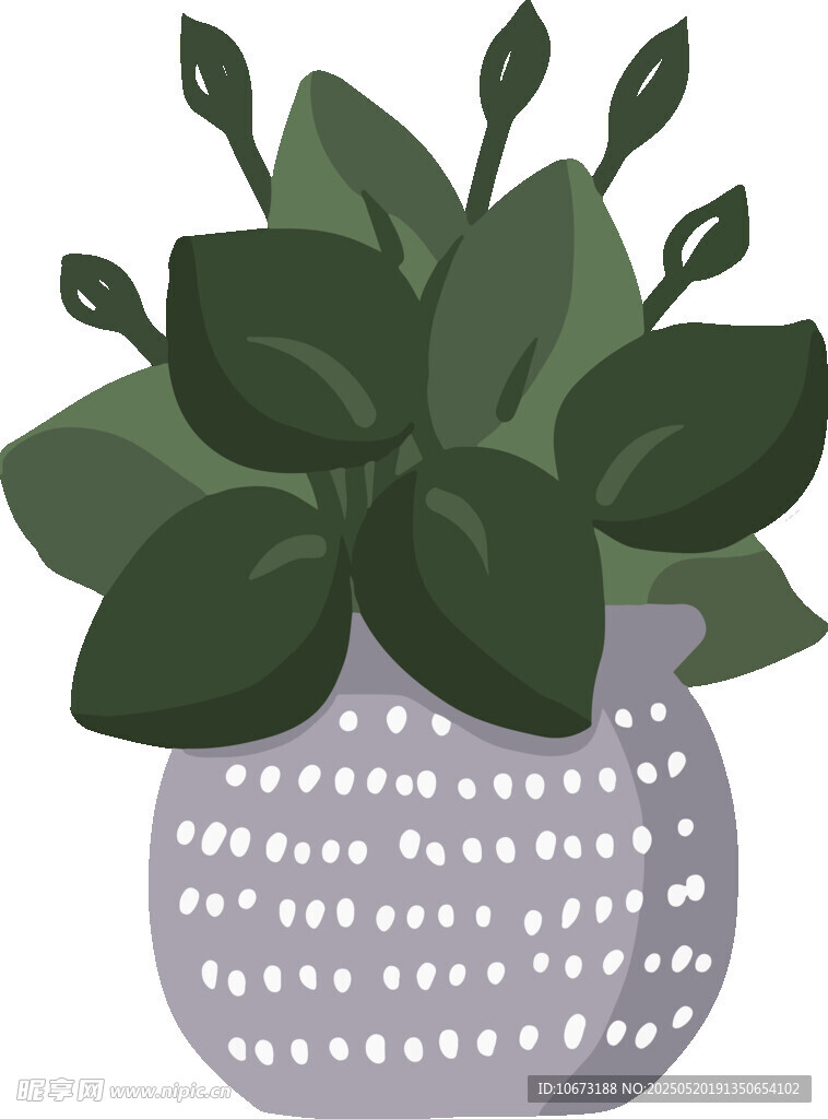 盆栽绿植插画