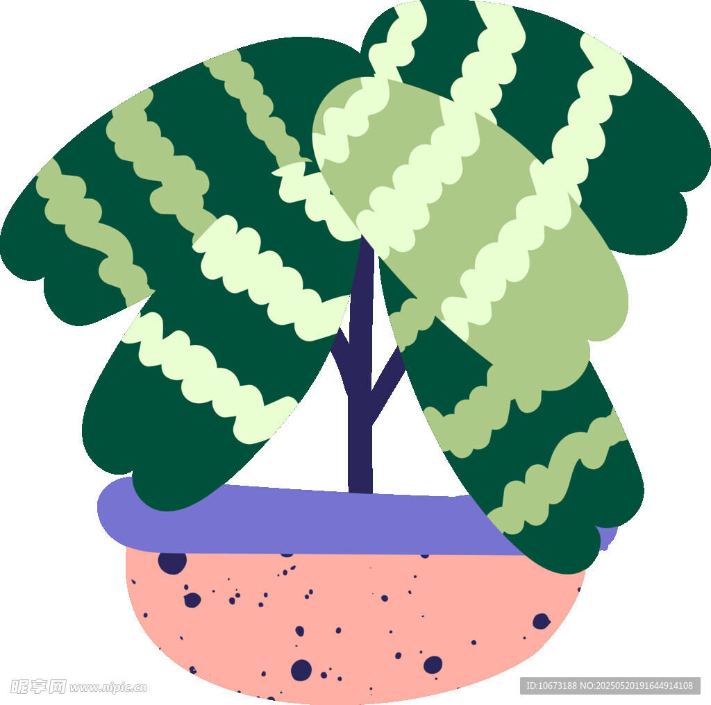 盆栽绿植插画