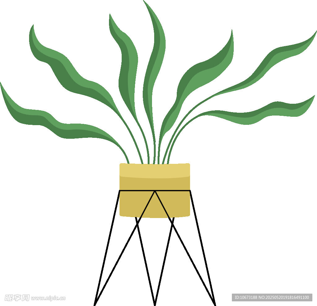 简约盆栽植物架上绿植