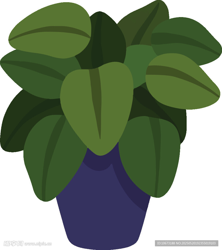 盆栽绿植插画