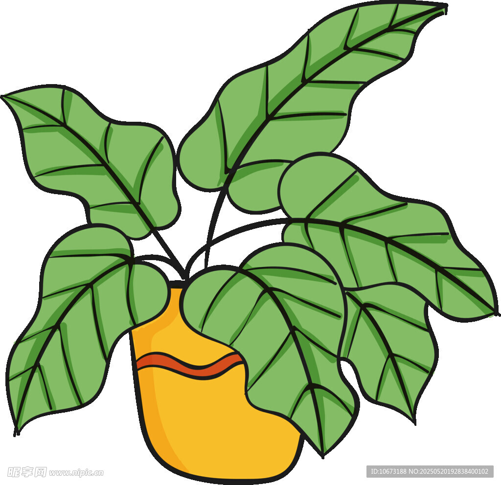 盆栽绿植插画