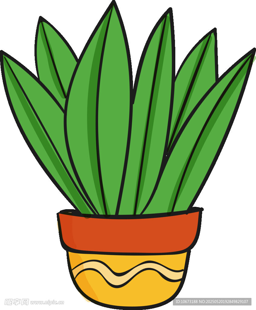 盆栽绿植插画