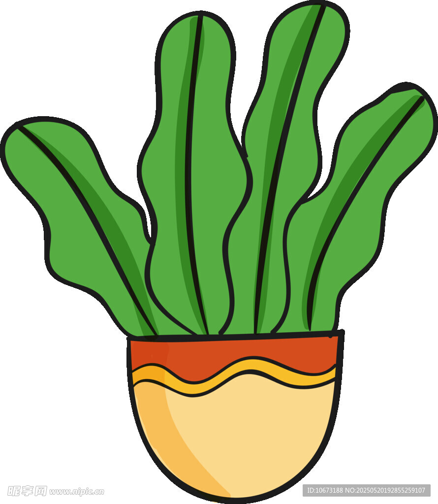 盆栽绿植插画