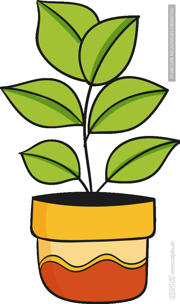 盆栽绿植插画