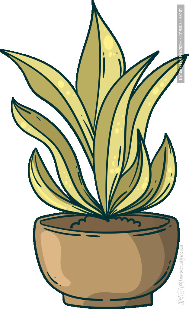盆栽绿植插画