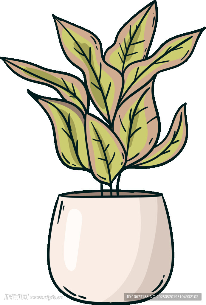 盆栽绿植插画