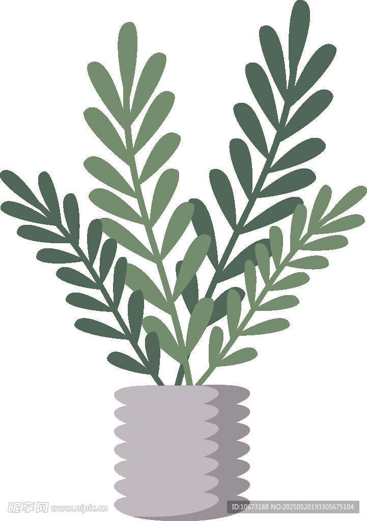 盆栽绿植插画