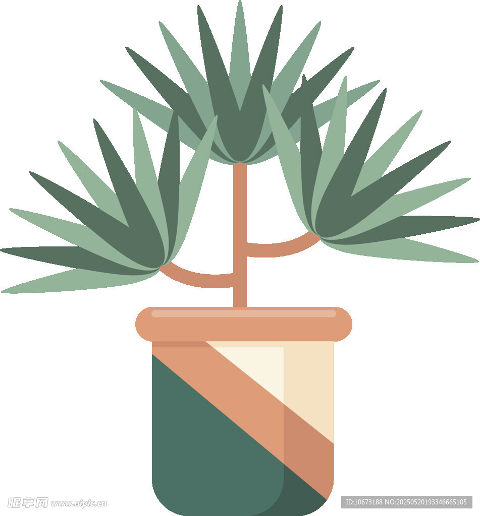 盆栽绿植插画