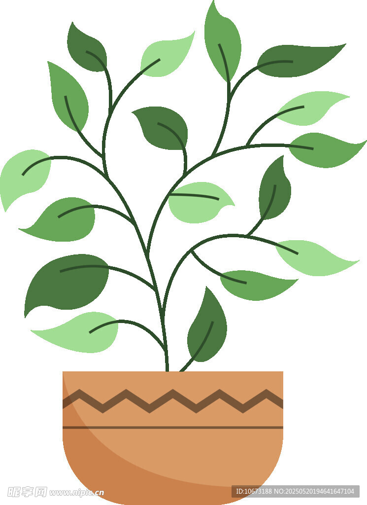 盆栽绿植插画