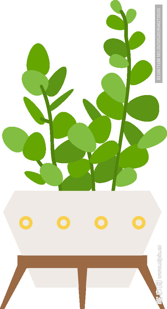简约绿植盆栽摆放在架上