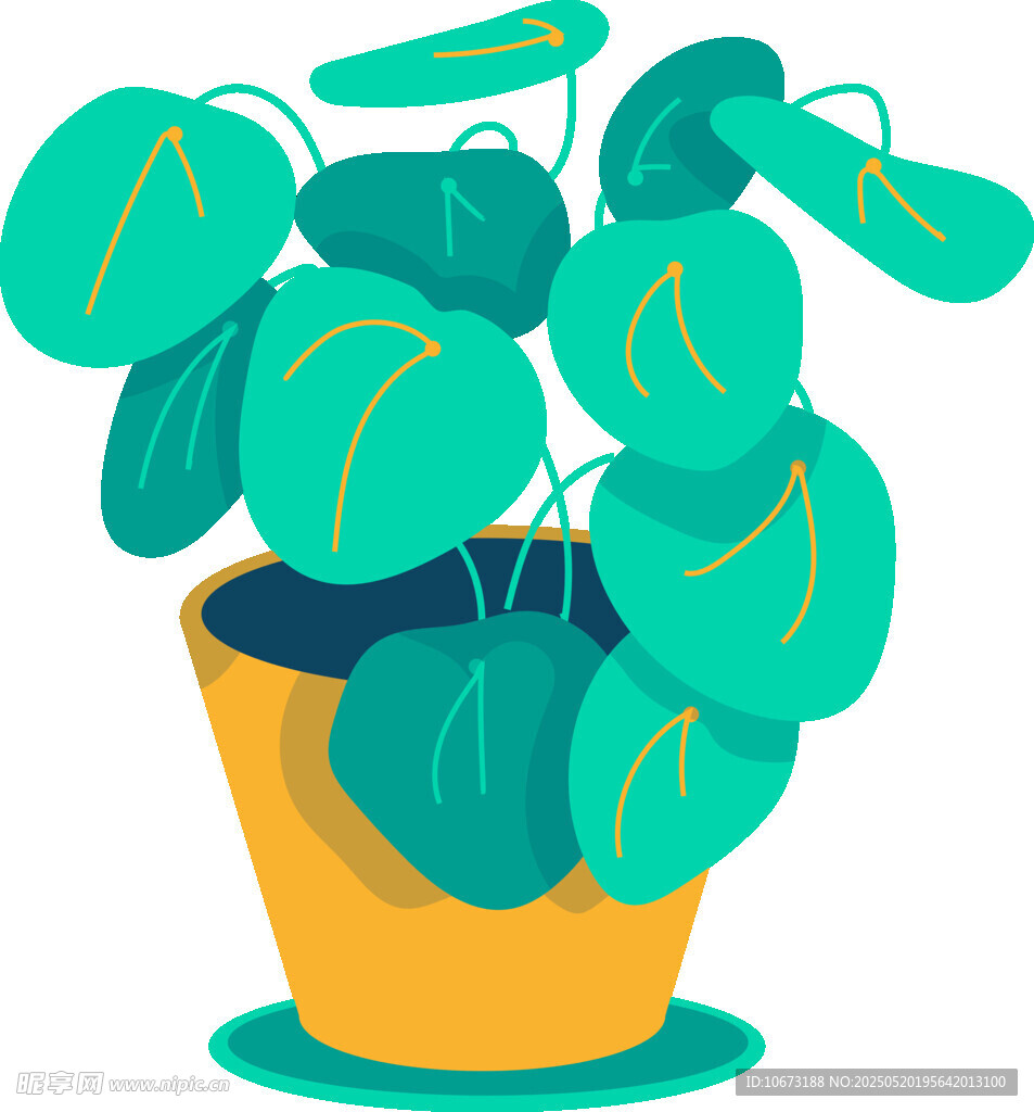 盆栽绿植插画