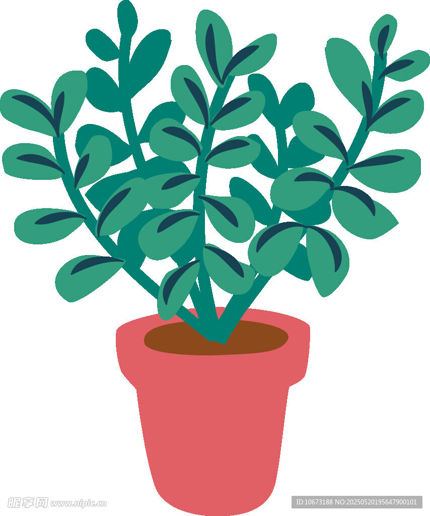 盆栽绿植插画