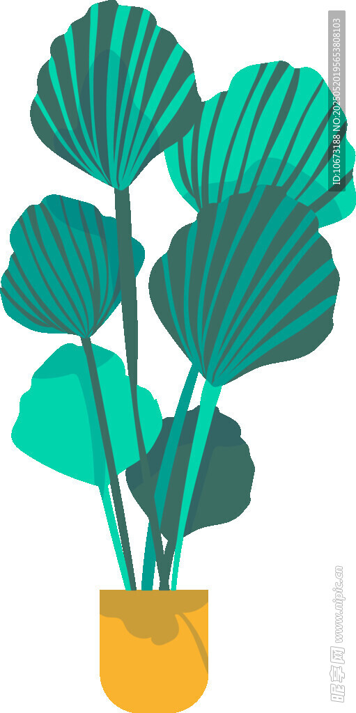 盆栽绿植插画