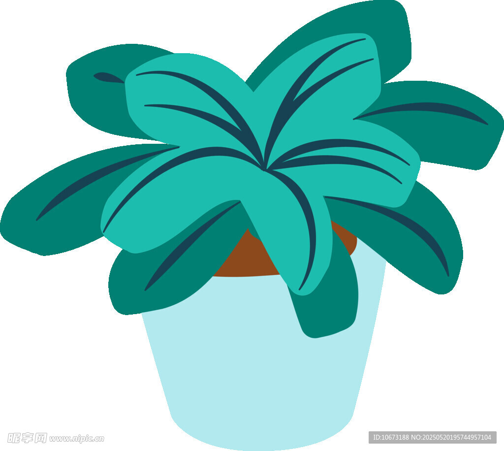 盆栽绿植插画