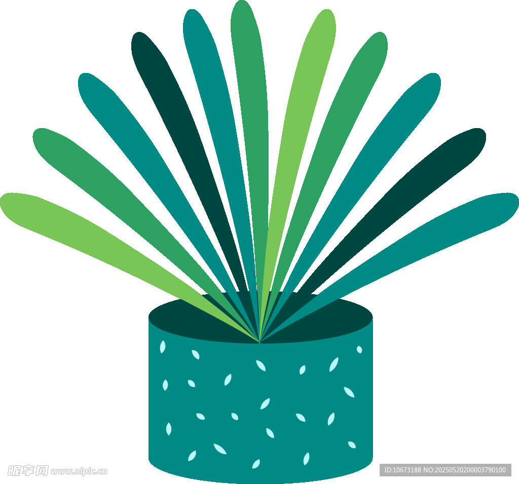盆栽绿植插画