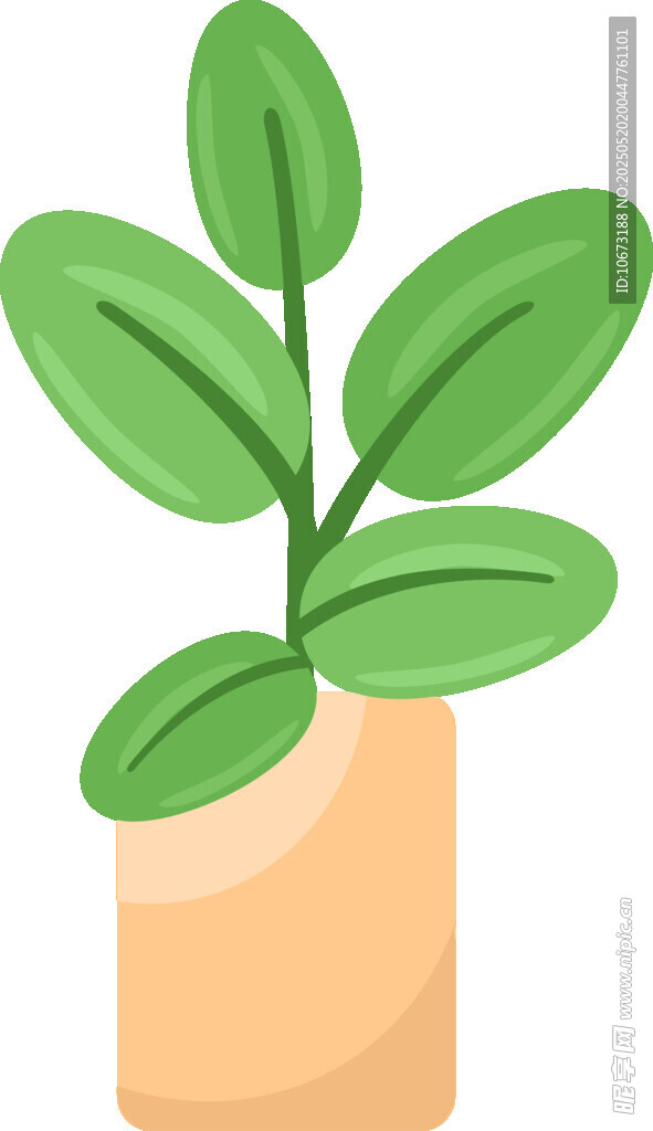 盆栽绿植插画