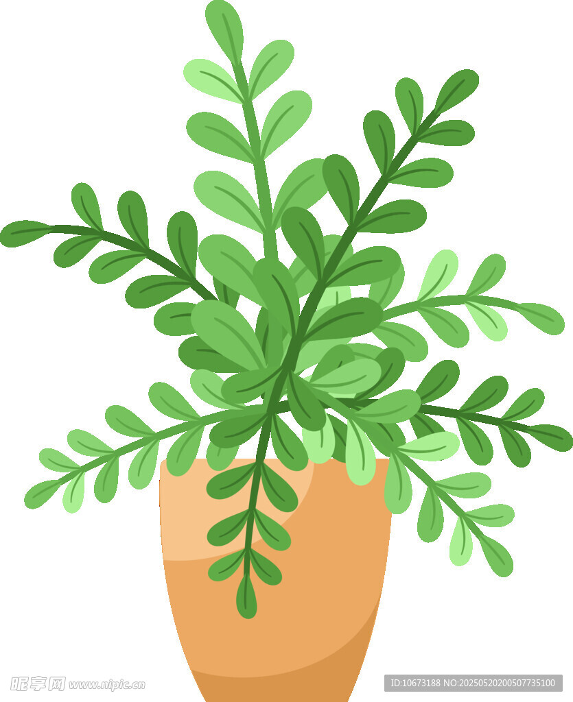 盆栽绿植插画