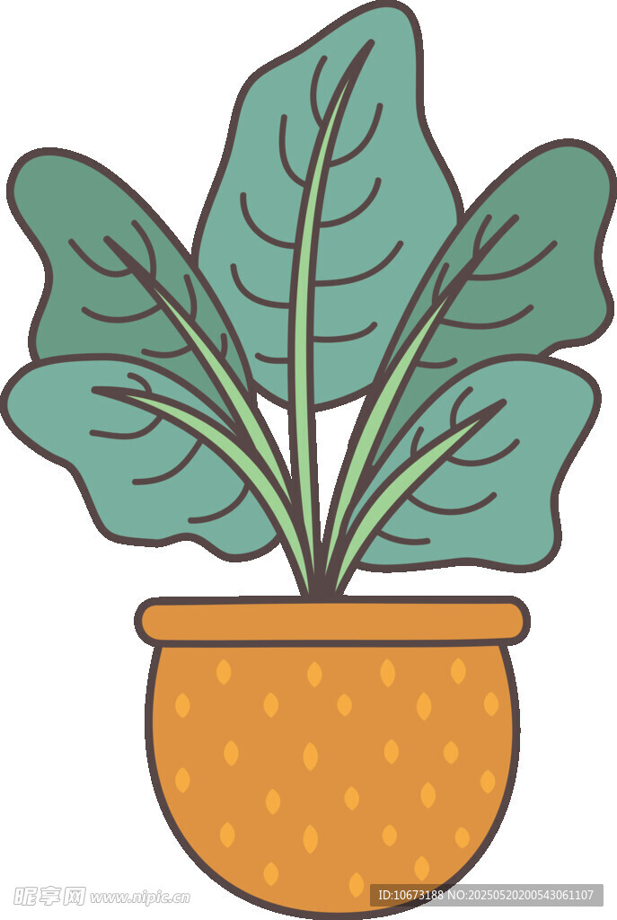 盆栽绿植插画
