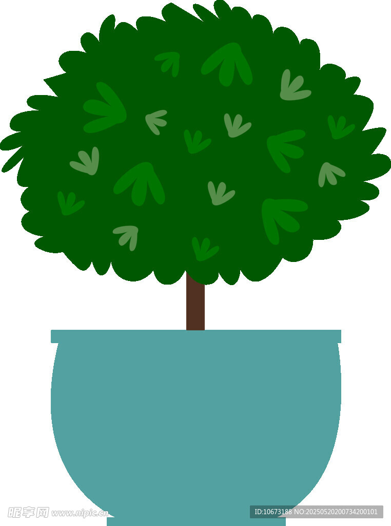盆栽绿植插画