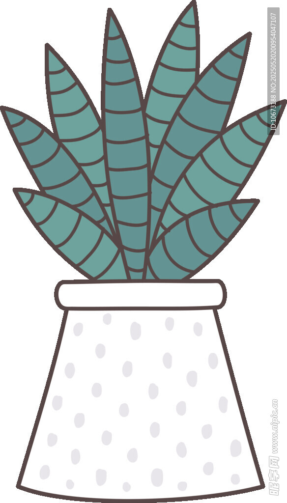 盆栽绿植插画