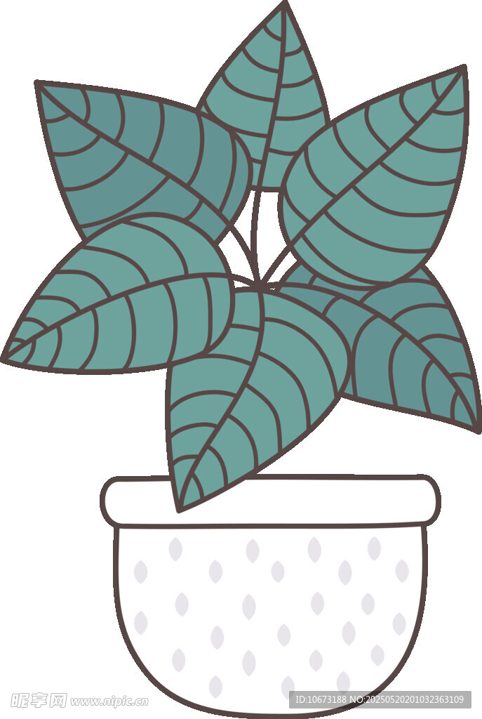 盆栽绿植插画