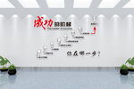 成功阶梯文化墙装饰图