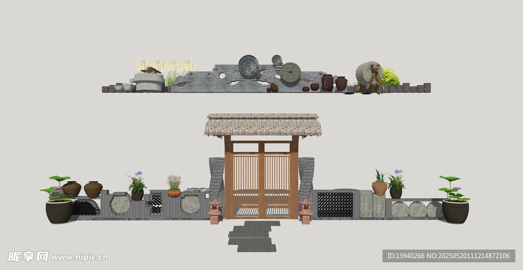 乡村民居院墙
