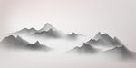 水墨风格山峦景观图