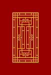 中式古典金色窗棂图案