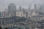 城市天际线景观俯瞰图