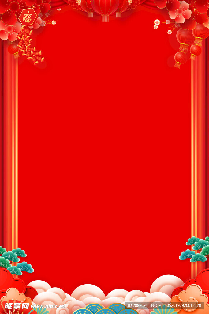 红色背景