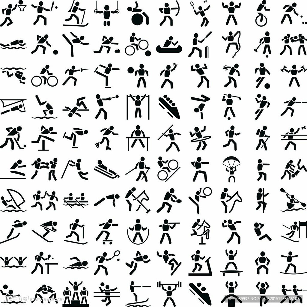 多样运动图标集合
