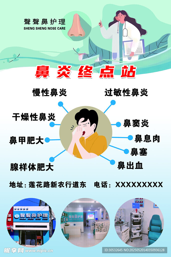 鼻腔护理海报