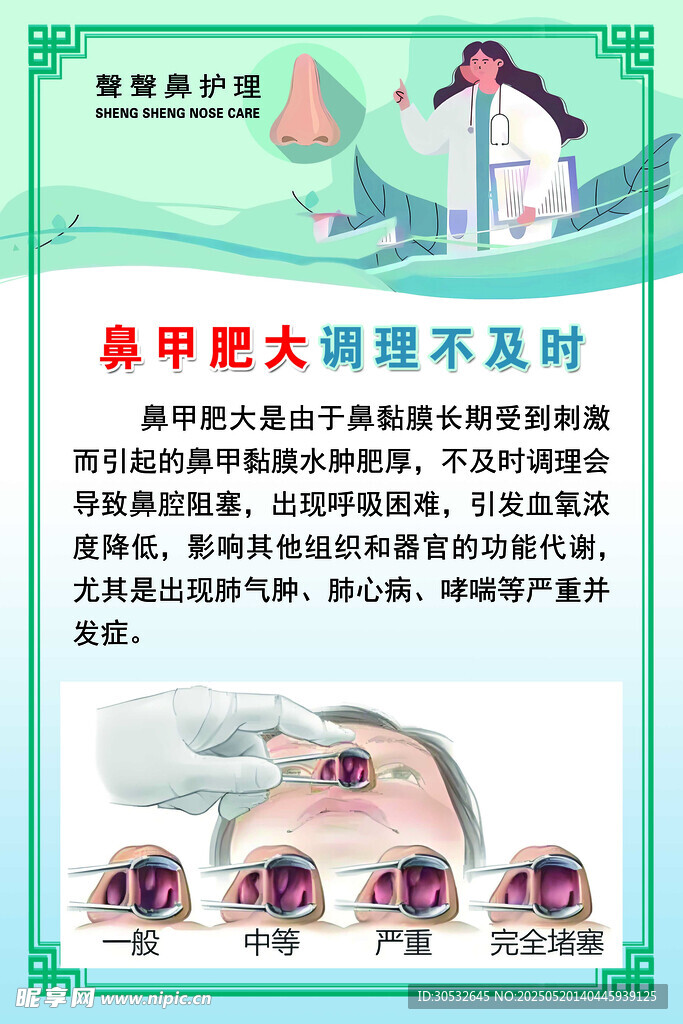 鼻腔护理海报