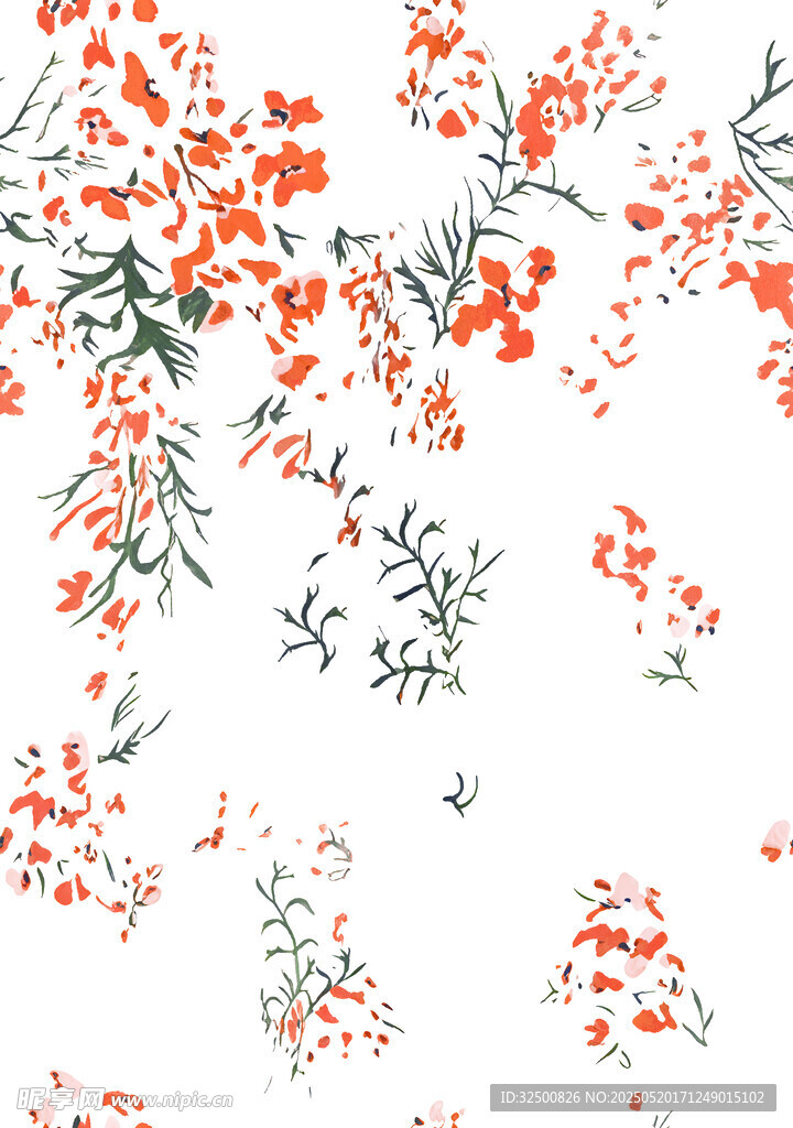 中式花卉图案背景图