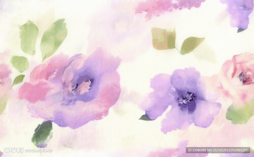 水彩花卉图案背景