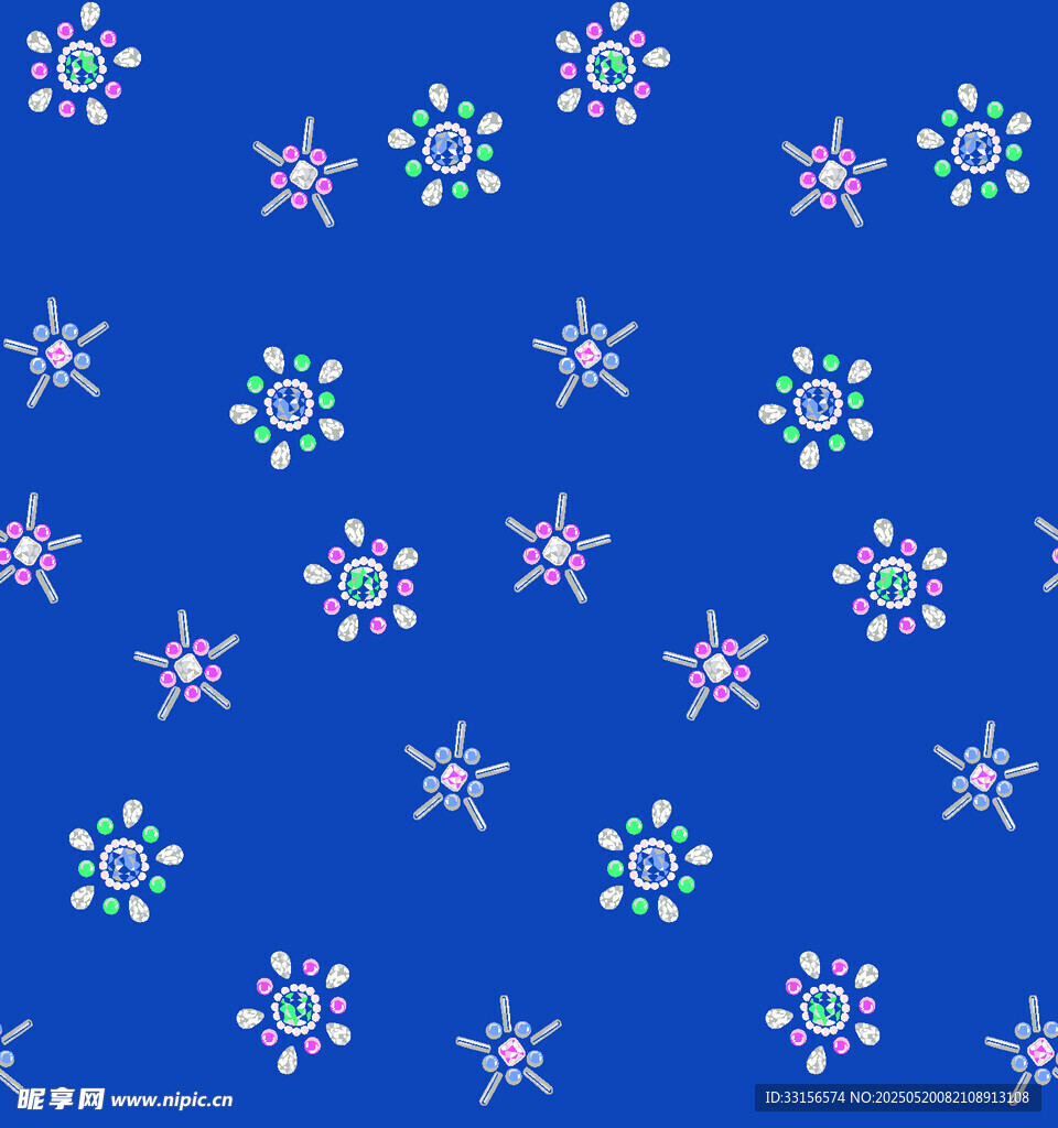 蓝色雪花图案背景纹理