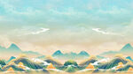 梦幻山水风景插画