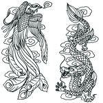 传统龙纹图案设计稿