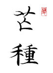楷书芒种