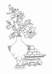 中式花瓶插花静物图