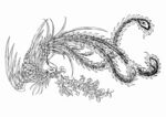 手绘奇幻龙形生物图案