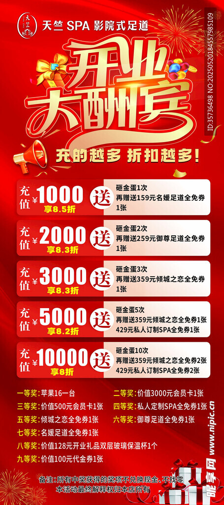 足浴开业大酬宾展架