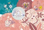 梦幻花卉动物插画图案