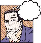 沉思男子的漫画形象
